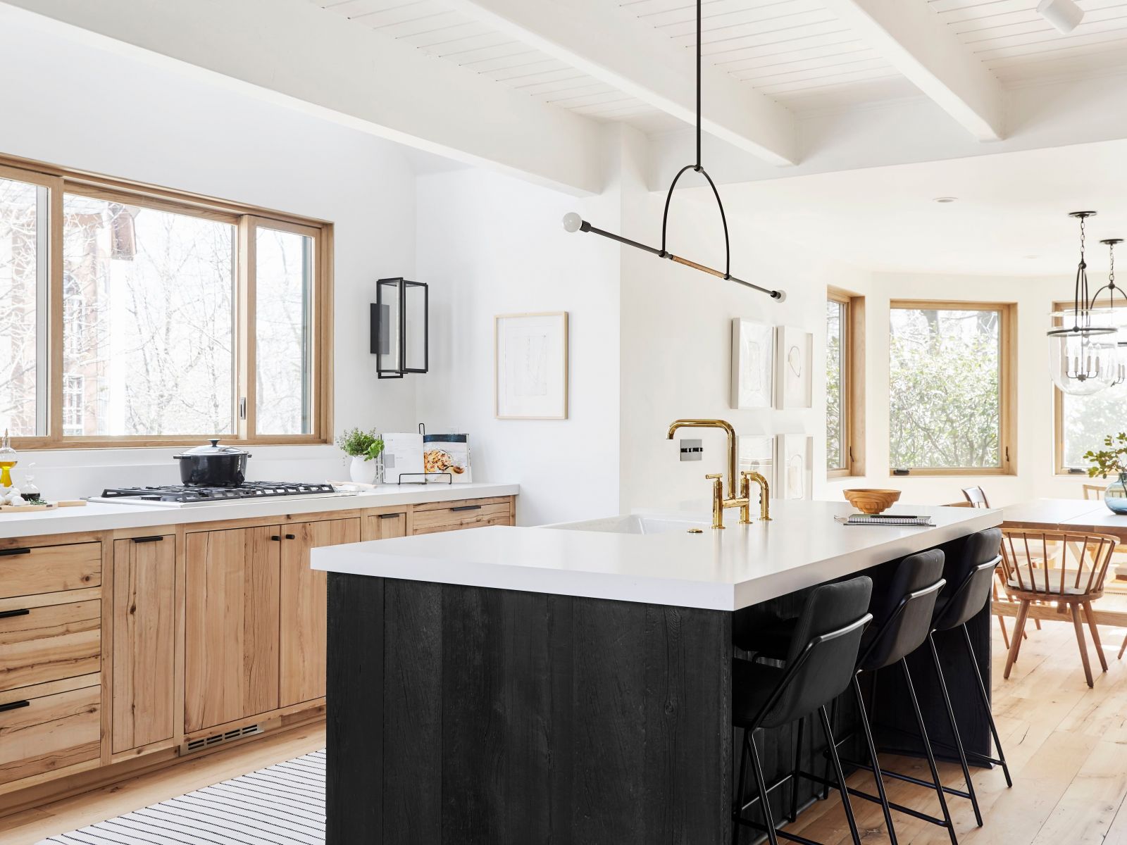 Modern black kitchen